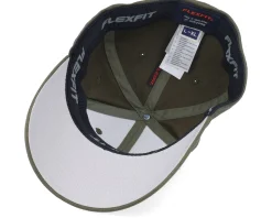 Germany Army Skull Olive Wooly Combed Flexfit - Army Head