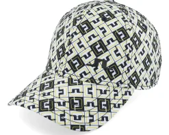 Gilbert Print Cap Black Jl Monogram Check Adjustable - J.Lindeberg