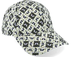 Gilbert Print Cap Black Jl Monogram Check Adjustable - J.Lindeberg
