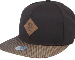 Glencheck Brown/Gold Snapback - Djinns