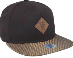 Glencheck Brown/Gold Snapback - Djinns