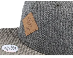Glencheck Grey Snapback - Djinns
