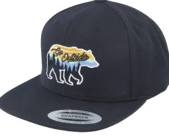 Go Outside Bear Black Snapback - Wild Spirit