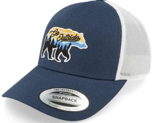 Go Outside Bear Navy/White Trucker - Wild Spirit