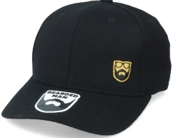Gold Badge Logo Side Panel Black 110 Adjustable - Bearded Man