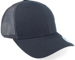 Gold Fish Hook Logo Black Trucker - Skillfish