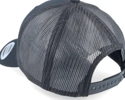 Gold Fish Hook Logo Black Trucker - Skillfish