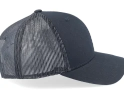 Gold Fish Hook Logo Black Trucker - Skillfish