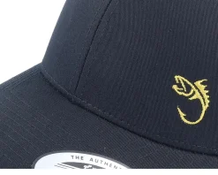 Gold Fish Hook Logo Black Trucker - Skillfish