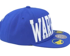 Golden State Warriors Big Text 1 Blue Snapback - Mitchell & Ness