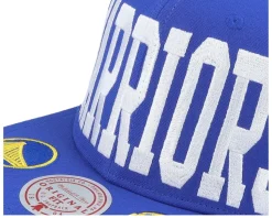 Golden State Warriors Big Text 1 Blue Snapback - Mitchell & Ness