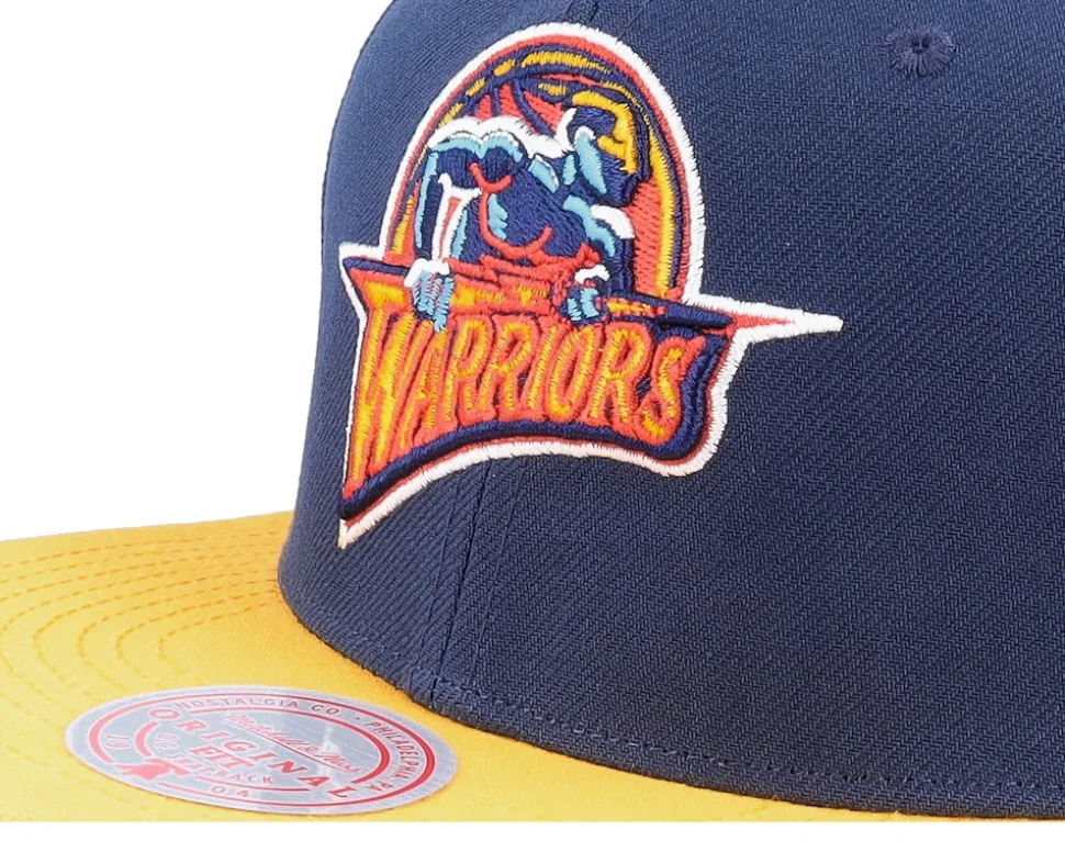 Golden State Warriors Core Basic Navy/Gold Snapback - Mitchell & Ness