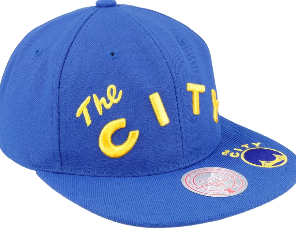 Golden State Warriors Dead Remix Deadstock Blue Snapback - Mitchell & Ness