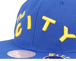 Golden State Warriors Dead Remix Deadstock Blue Snapback - Mitchell & Ness