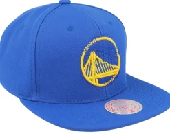 Golden State Warriors Embroidery Glitch Blue Snapback - Mitchell & Ness