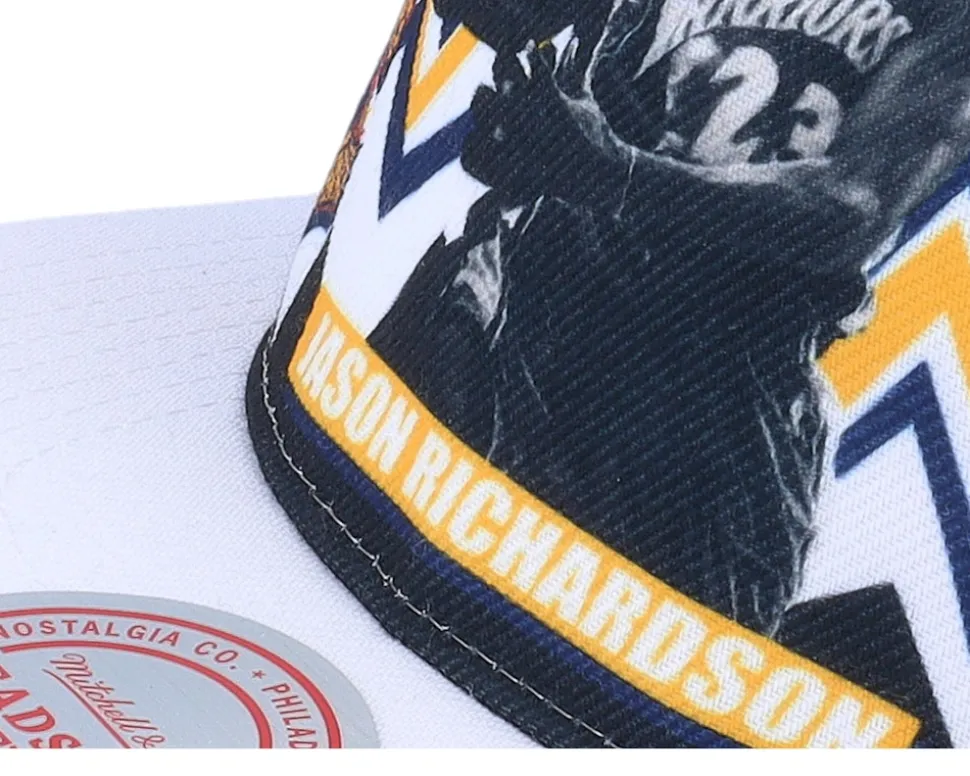 Golden State Warriors 90's Playa Jason Richardson White Snapback - Mitchell & Ness