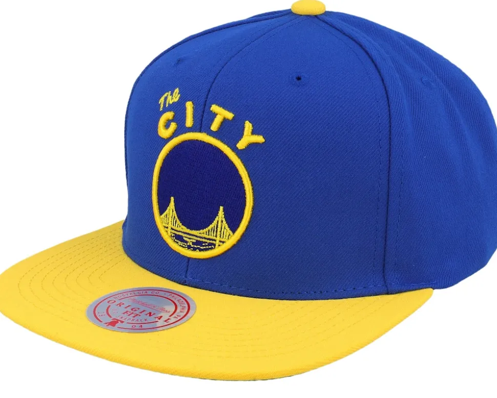 Golden State Warriors Side Core 2.0 Hwc Royal/Gold Snapback - Mitchell & Ness
