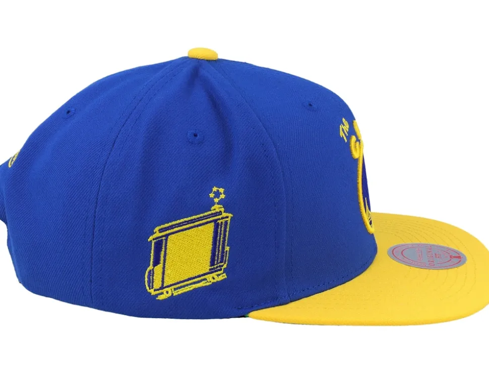 Golden State Warriors Side Core 2.0 Hwc Royal/Gold Snapback - Mitchell & Ness