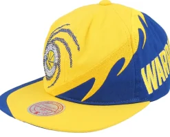 Golden State Warriors Spiral Deadstock Yellow Snapback - Mitchell & Ness