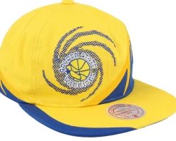 Golden State Warriors Spiral Deadstock Yellow Snapback - Mitchell & Ness