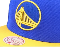 Golden State Warriors Team 2 Tone 2.0 Royal/Yellow Snapback - Mitchell & Ness