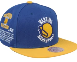 Golden State Warriors Team Origins Blue/Yellow Snapback - Mitchell & Ness