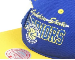 Golden State Warriors Varsity Letter Blue/Yellow Snapback - Mitchell & Ness