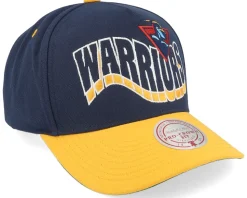 Golden State Warriors Wavy Pro Navy/Yellow A-frame Adjustable - Mitchell & Ness