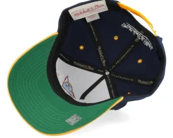 Golden State Warriors Wavy Pro Navy/Yellow A-frame Adjustable - Mitchell & Ness