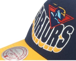 Golden State Warriors Wavy Pro Navy/Yellow A-frame Adjustable - Mitchell & Ness