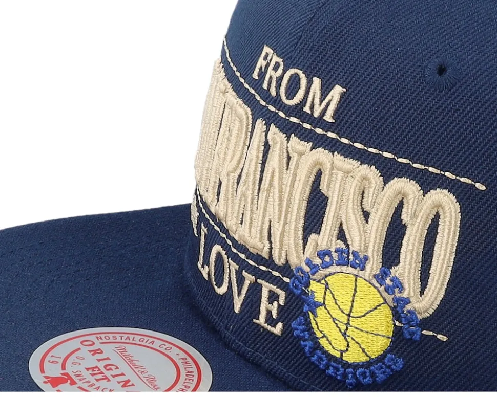 Golden State Warriors With Love Hwc Blue Snapback - Mitchell & Ness