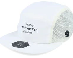 Golf Addict White 5-panel - Pins & Stripes