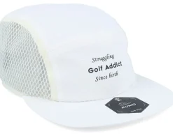 Golf Addict White 5-panel - Pins & Stripes