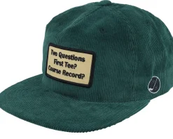 Golf Patch Logo Cord Green Snapback - Pins & Stripes