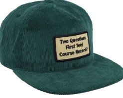 Golf Patch Logo Cord Green Snapback - Pins & Stripes