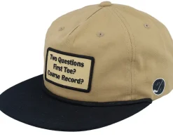 Golf Patch Logo Rope Khaki/Black Snapback - Pins & Stripes