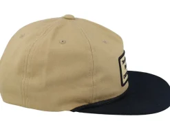 Golf Patch Logo Rope Khaki/Black Snapback - Pins & Stripes