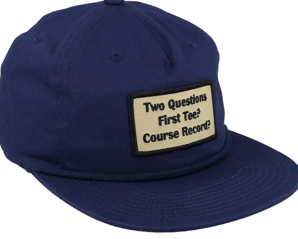 Golf Patch Logo Rope Navy Snapback - Pins & Stripes