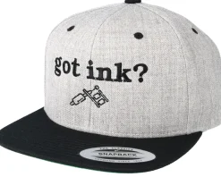 Got Ink Heather Grey Black Snapback - Tattoo Collective
