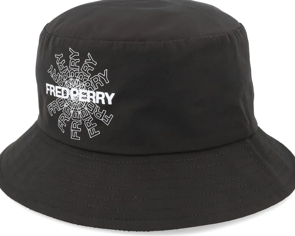Graph Print Black Bucket - Fred Perry