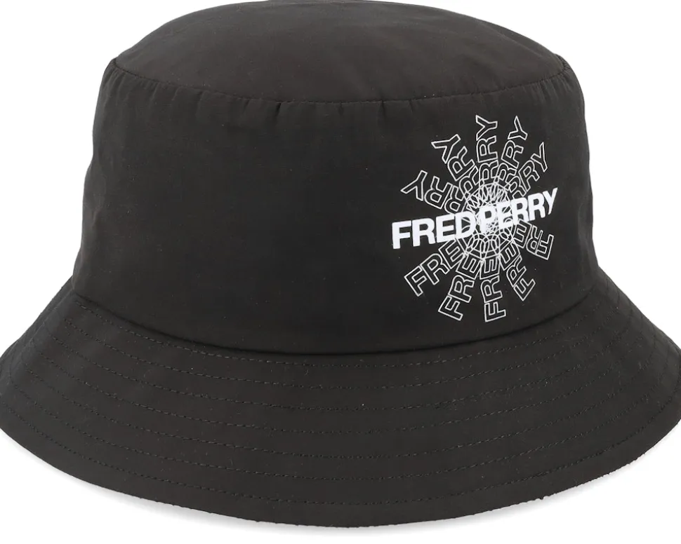 Graph Print Black Bucket - Fred Perry