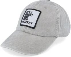 Great Day For Hockey Grey Dad Cap - Iconic