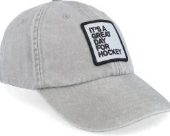 Great Day For Hockey Grey Dad Cap - Iconic