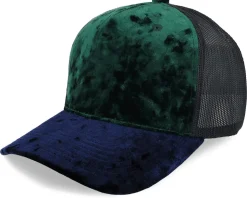 Green/Navy/Black Velvet Trucker - Equip
