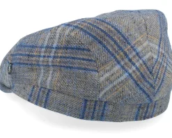 Grey/Blue Flat Cap - City Sport