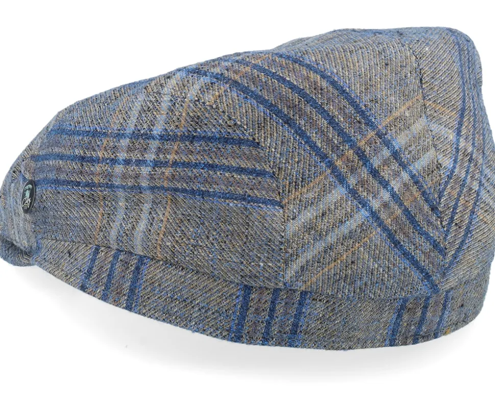 Grey/Blue Flat Cap - City Sport