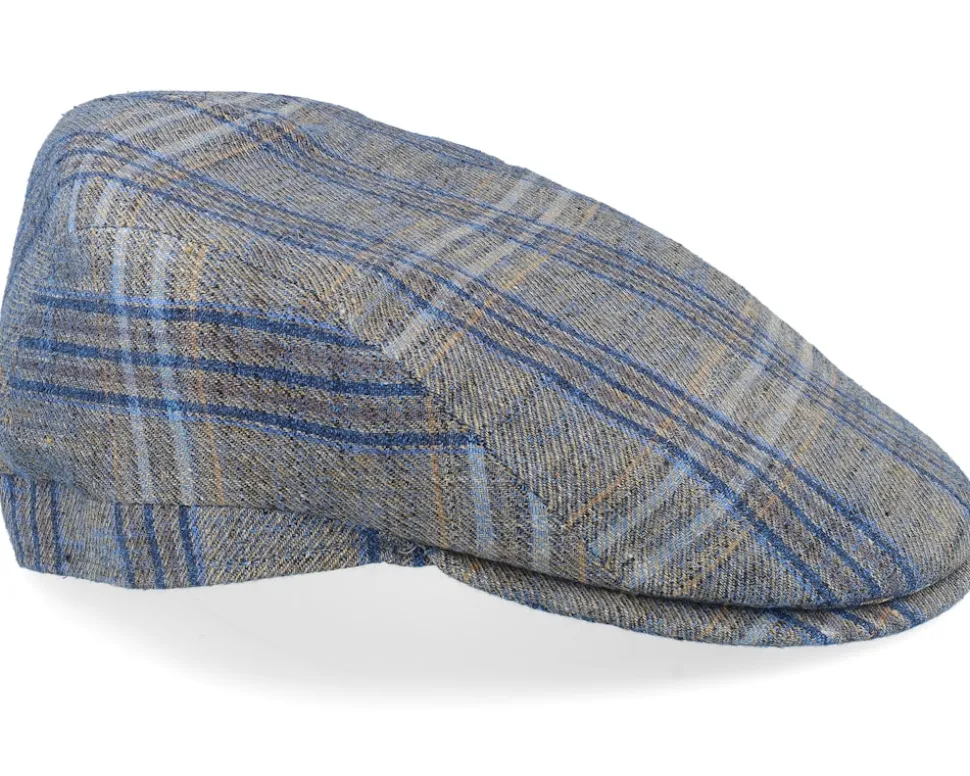 Grey/Blue Flat Cap - City Sport
