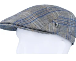 Grey/Blue Flat Cap - City Sport