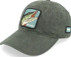 Grisjävel 435 Solid Dark Olive Waxed Dad Cap - Skillfish