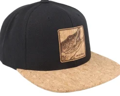 Grisjävel Engraved Patch Black/Cork Snapback - Skillfish